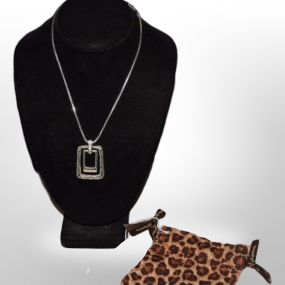 Brighton Nexus Double Rectangle Pendant
Necklace with Swarovski Crystal Accents